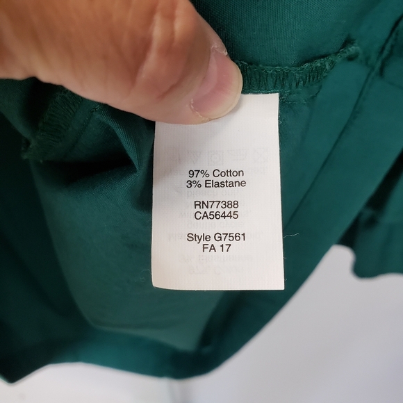 J. Crew Ruffle Bell Sleeve Blouse green size 10 - Picture 6 of 8